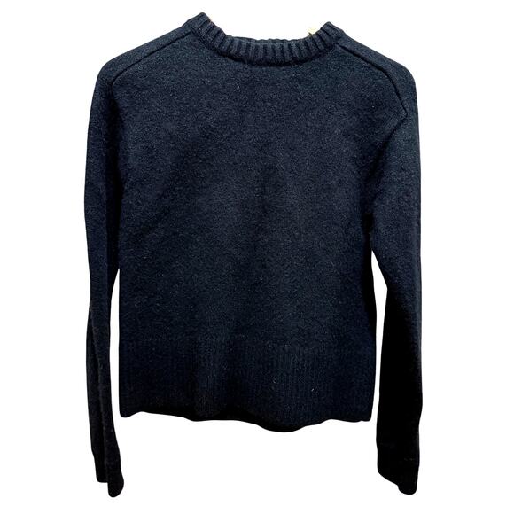H&M Black Wool/Cashmere Blend LongSleeve Crewneck Pullover Office/Minimalistic-S - Picture 1 of 3